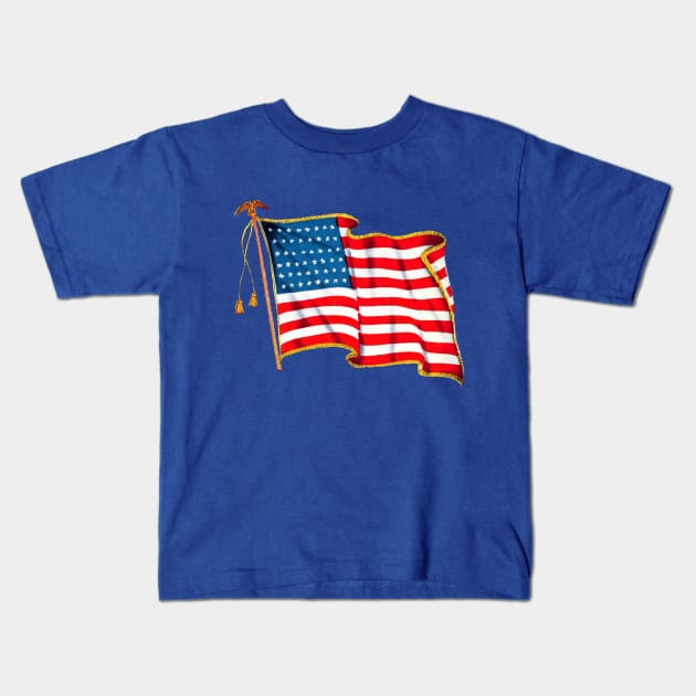 American Flag Kids T-Shirt by MasterpieceCafe